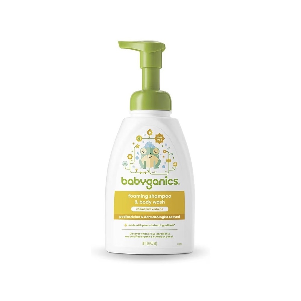 Babyganics Foaming Shampoo & Body Wash Pump bottle, Chamomile Verbena, 16‎ fl oz